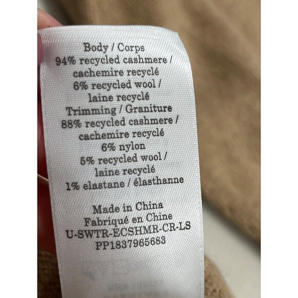 Everlane Unisex The Everyone Cashmere Crew Sweater in Light Camel XXSmall Unisex - Picture 10 of 14